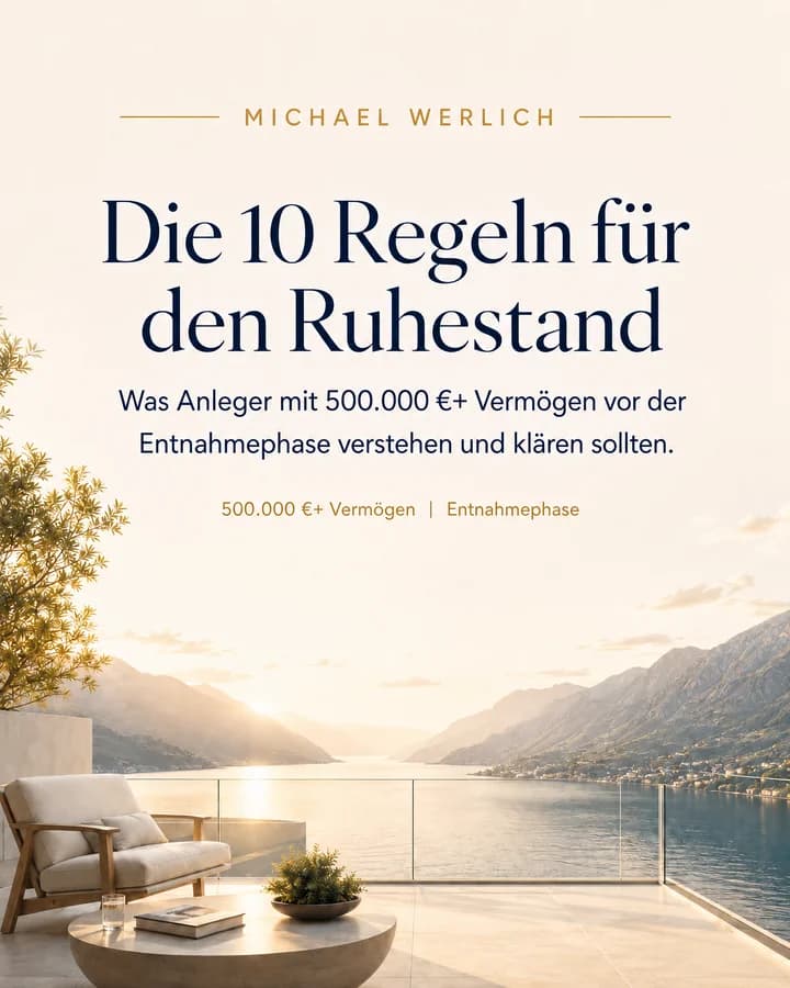 Cover des Leitfadens „Die 10 Regeln für den Ruhestand“
